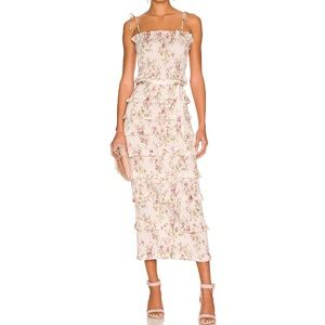 V. Chapman lily dress in blue bouquet